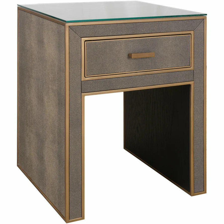 Richmond Interiors Nachtkastje Bloomville brown incl. glass top Hot