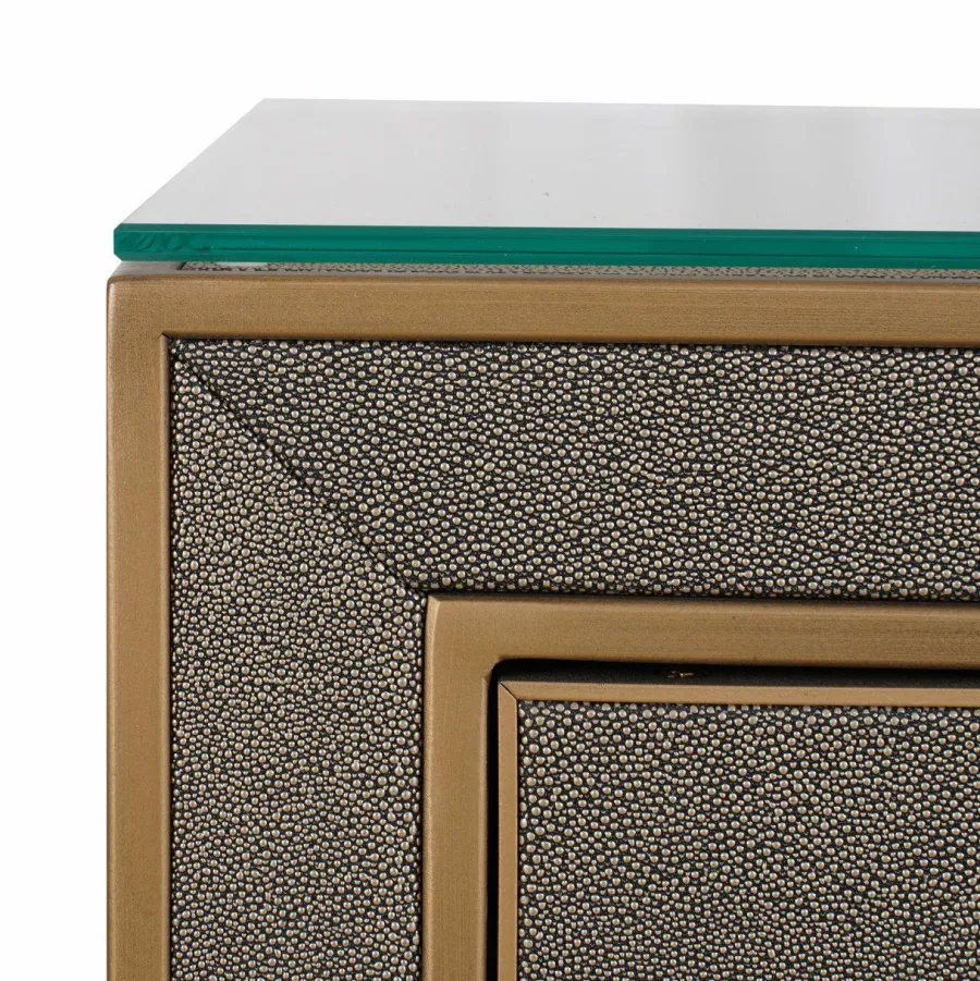 Richmond Interiors Nachtkastje Bloomville brown incl. glass top Hot
