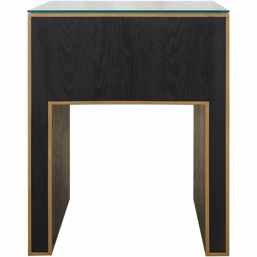 Richmond Interiors Nachtkastje Bloomville brown incl. glass top Hot
