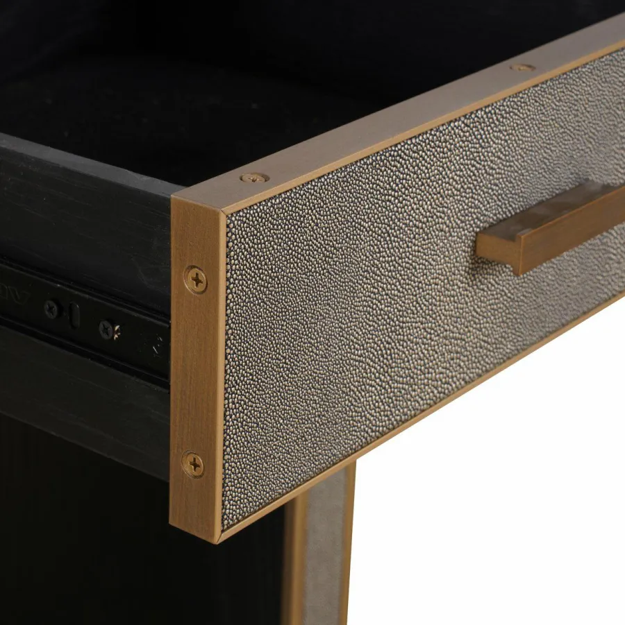 Richmond Interiors Nachtkastje Bloomville brown incl. glass top Hot