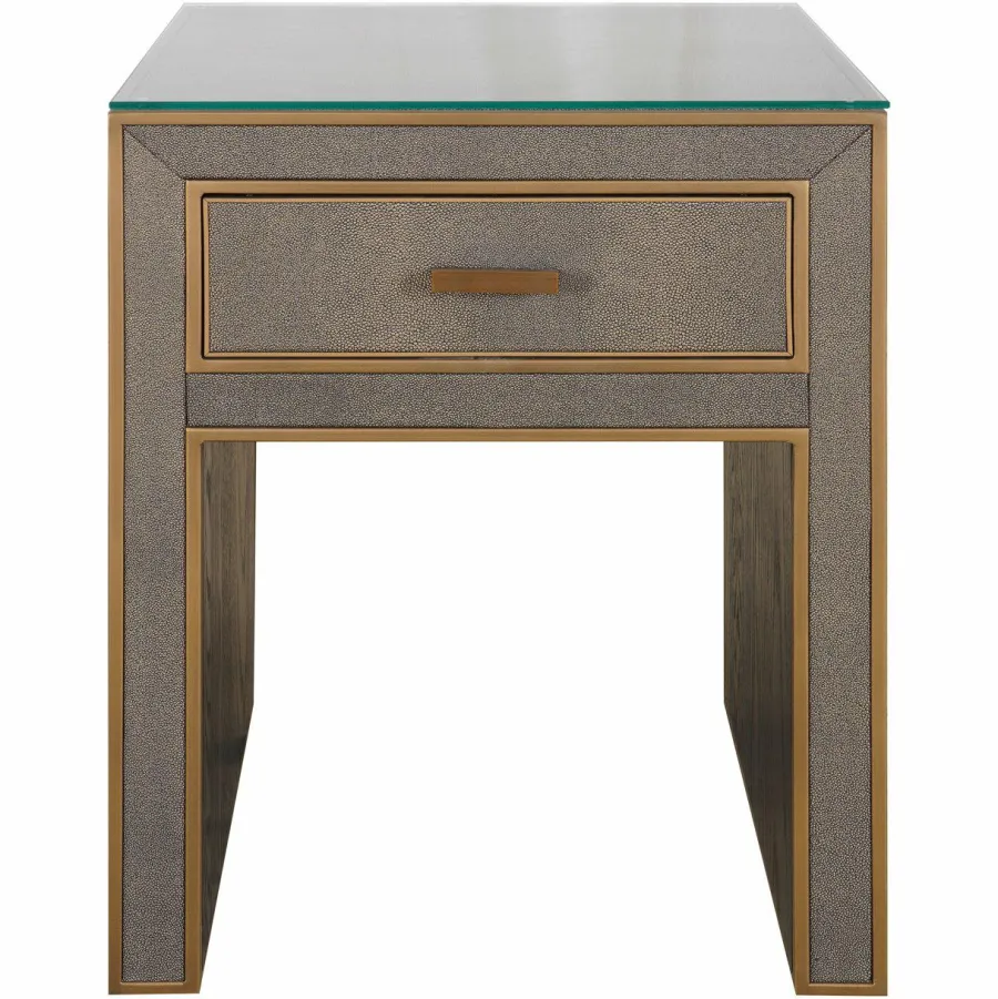 Richmond Interiors Nachtkastje Bloomville brown incl. glass top Hot