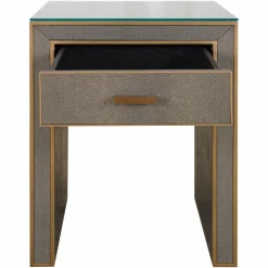 Richmond Interiors Nachtkastje Bloomville brown incl. glass top Hot