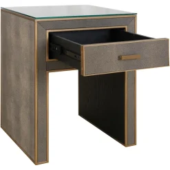 Richmond Interiors Nachtkastje Bloomville brown incl. glass top Hot
