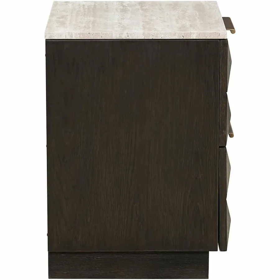 Richmond Interiors Nachtkastje Claremont 2-laden Bruin New