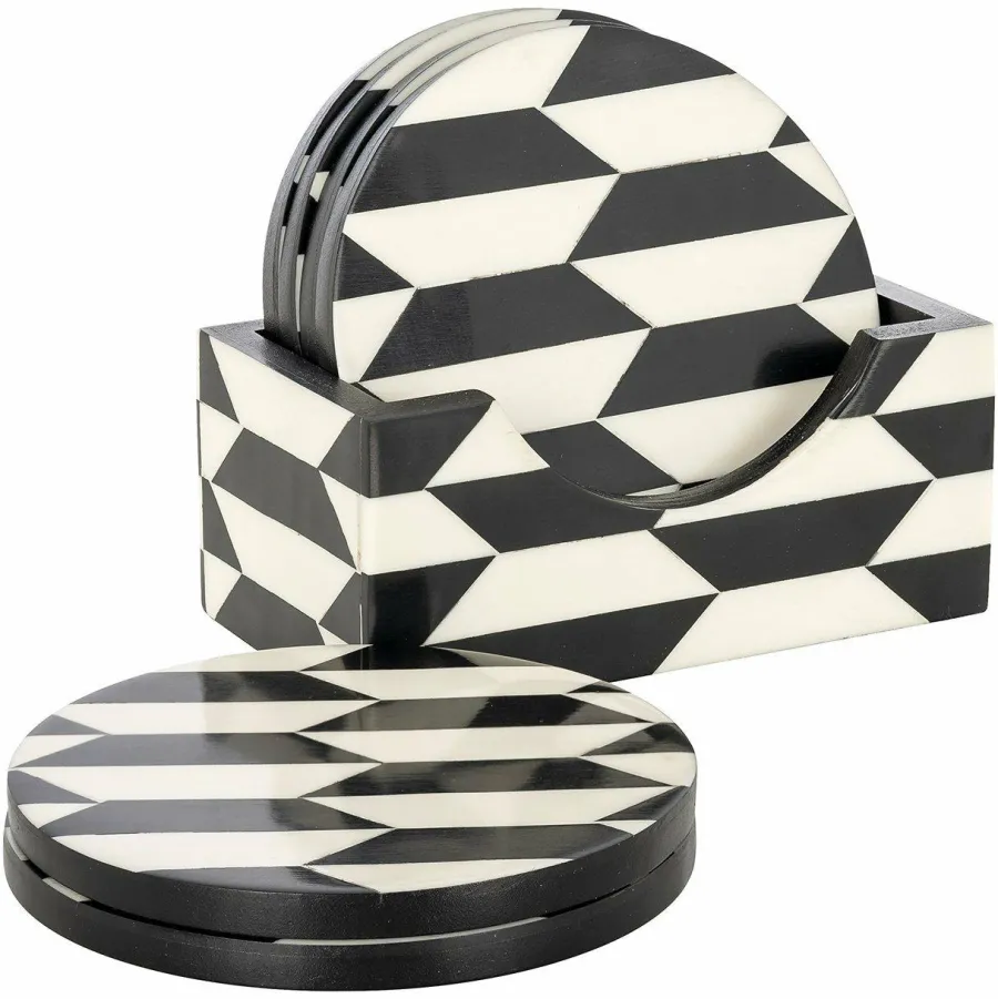Richmond Interiors Onderzetters Jula zwart / wit Best