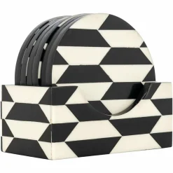 Richmond Interiors Onderzetters Jula zwart / wit Best