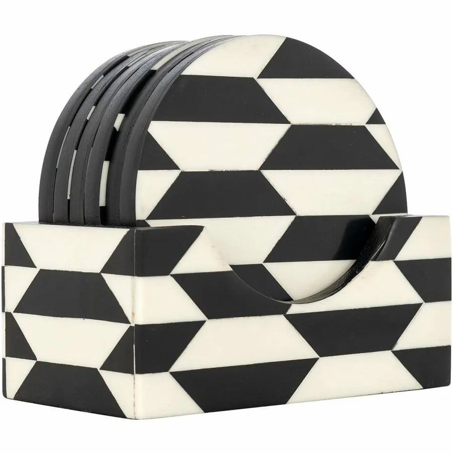 Richmond Interiors Onderzetters Jula zwart / wit Best