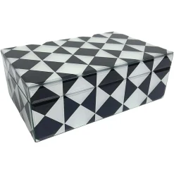 Richmond Interiors Opbergbox Silas klein zwart / wit Clearance