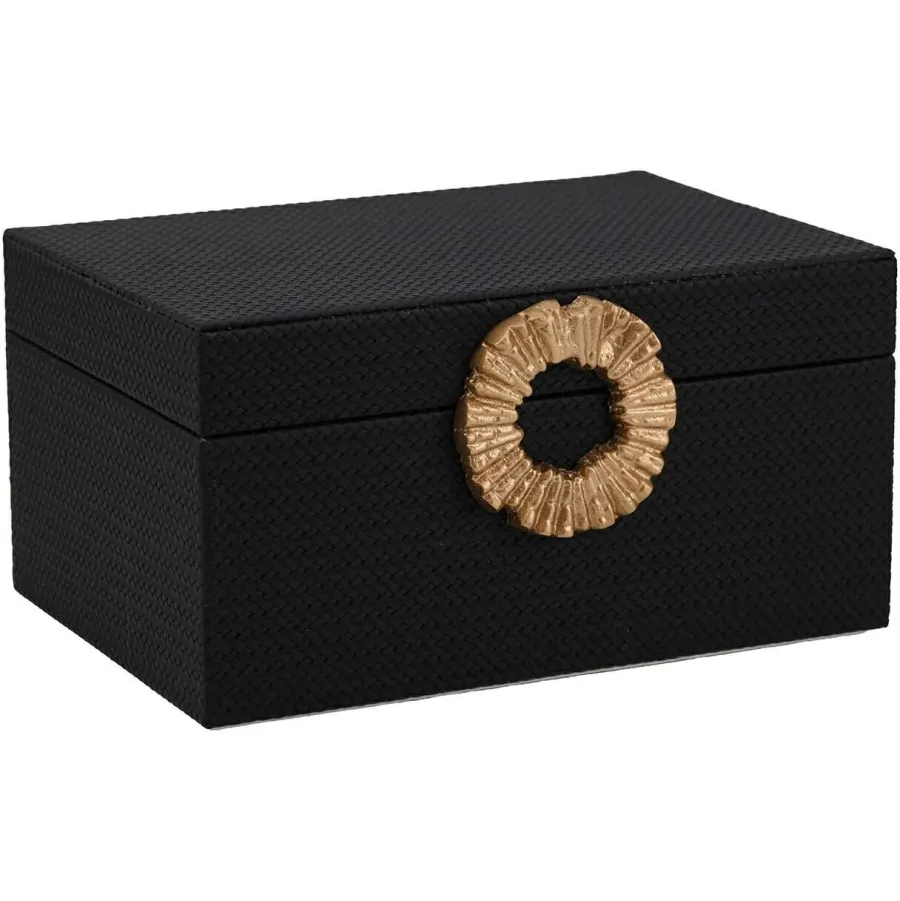 Richmond Interiors Opbergbox Amal groot zwart / goud Clearance