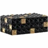 Richmond Interiors Opbergbox Velicia zwart / goud Best