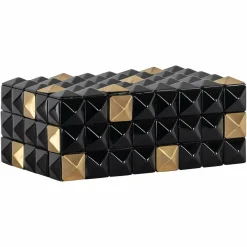 Richmond Interiors Opbergbox Velicia zwart / goud Best