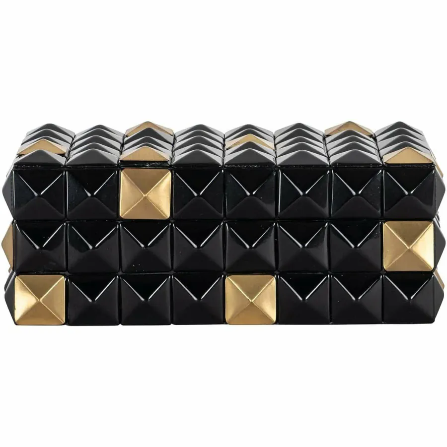 Richmond Interiors Opbergbox Velicia zwart / goud Best