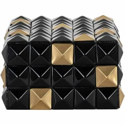 Richmond Interiors Opbergbox Velicia zwart / goud Best