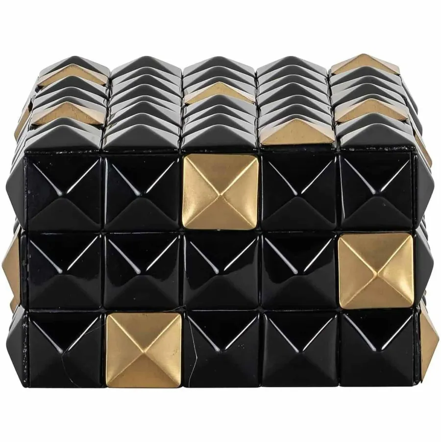 Richmond Interiors Opbergbox Velicia zwart / goud Best