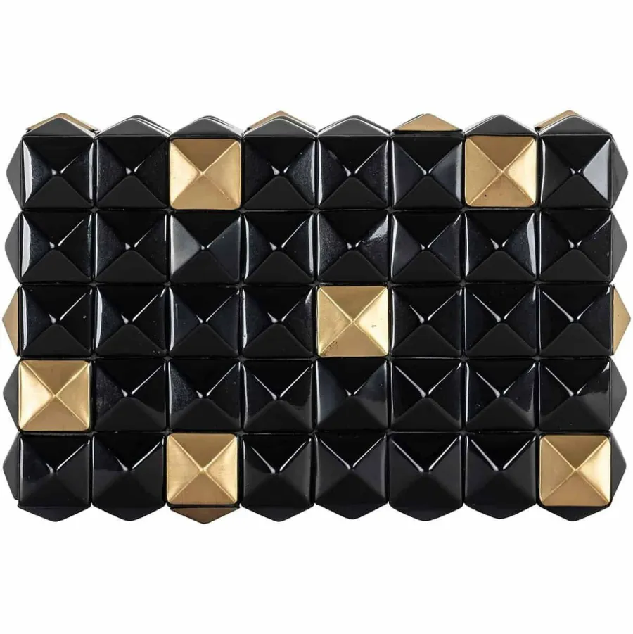 Richmond Interiors Opbergbox Velicia zwart / goud Best