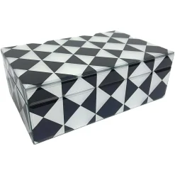 Richmond Interiors Opbergbox Silas groot zwaty / wit Clearance