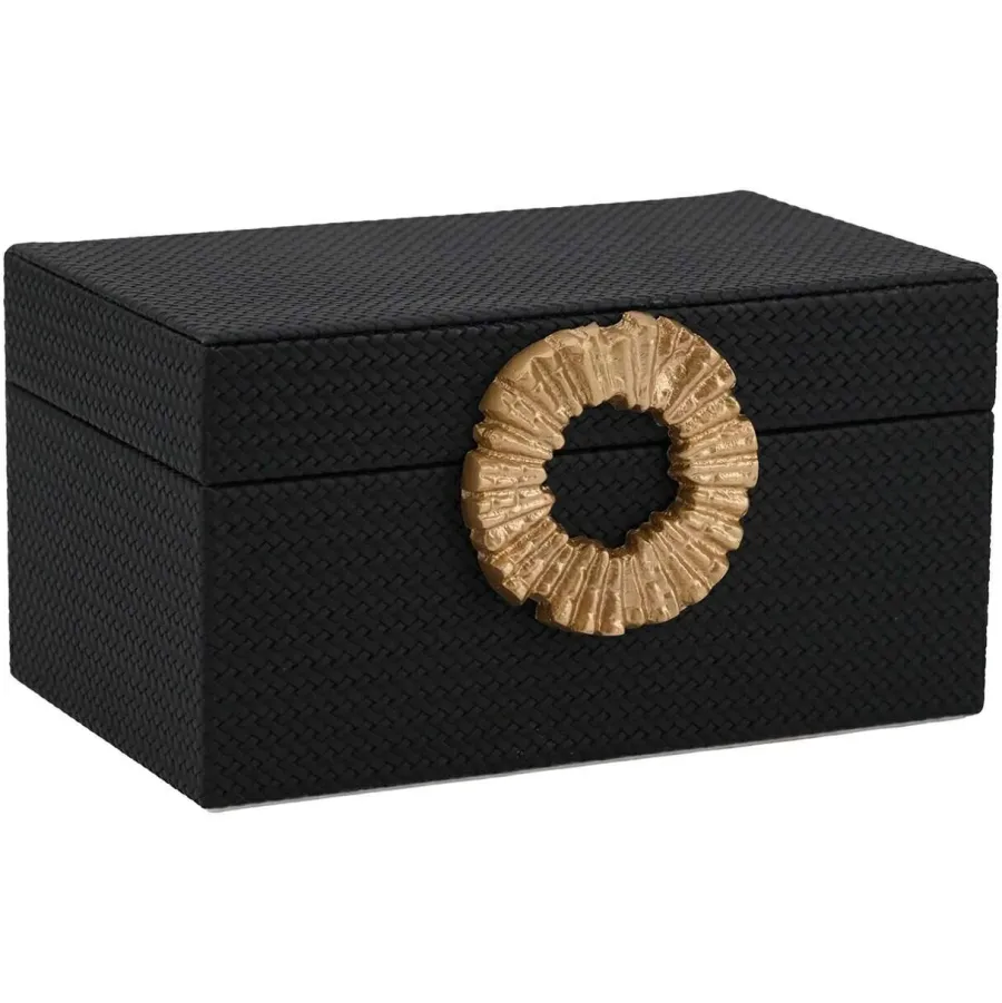 Richmond Interiors Opbergbox Amal klein zwart / goud Sale