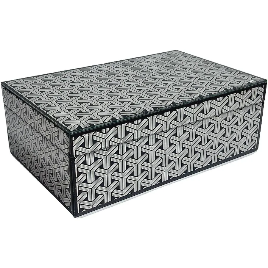 Richmond Interiors Opbergbox Feliz groot Zwart / Wit Outlet