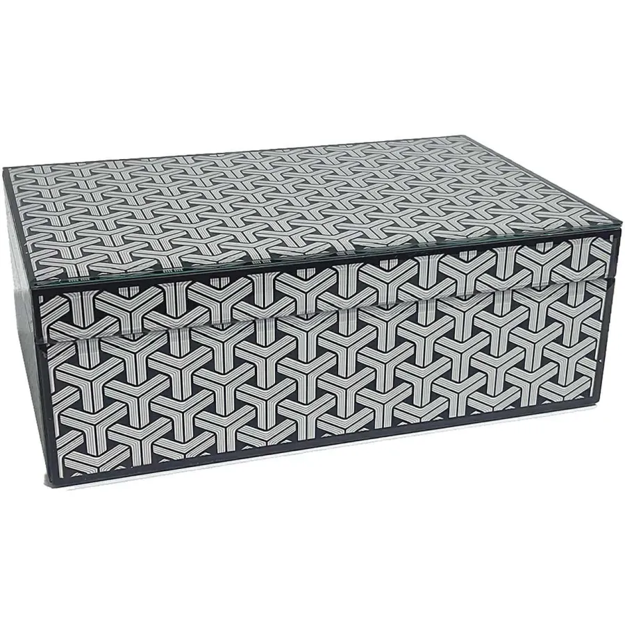 Richmond Interiors Opbergbox Feliz klein zwart / wit Clearance
