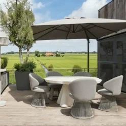 Richmond Interiors Outdoor eetkamerstoel Nuba greige alpine New