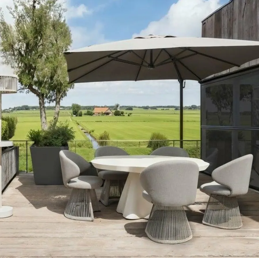 Richmond Interiors Outdoor eetkamerstoel Nuba greige alpine New