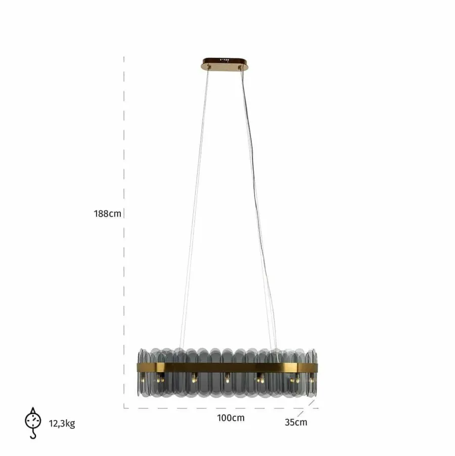 Richmond Interiors Plafondlamp Julio (Brushed Gold) Hot
