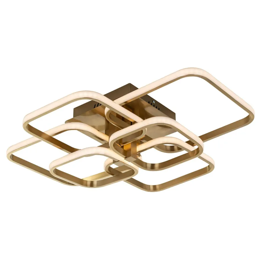 Richmond Interiors Plafondlamp Cailey Brushed Gold Outlet