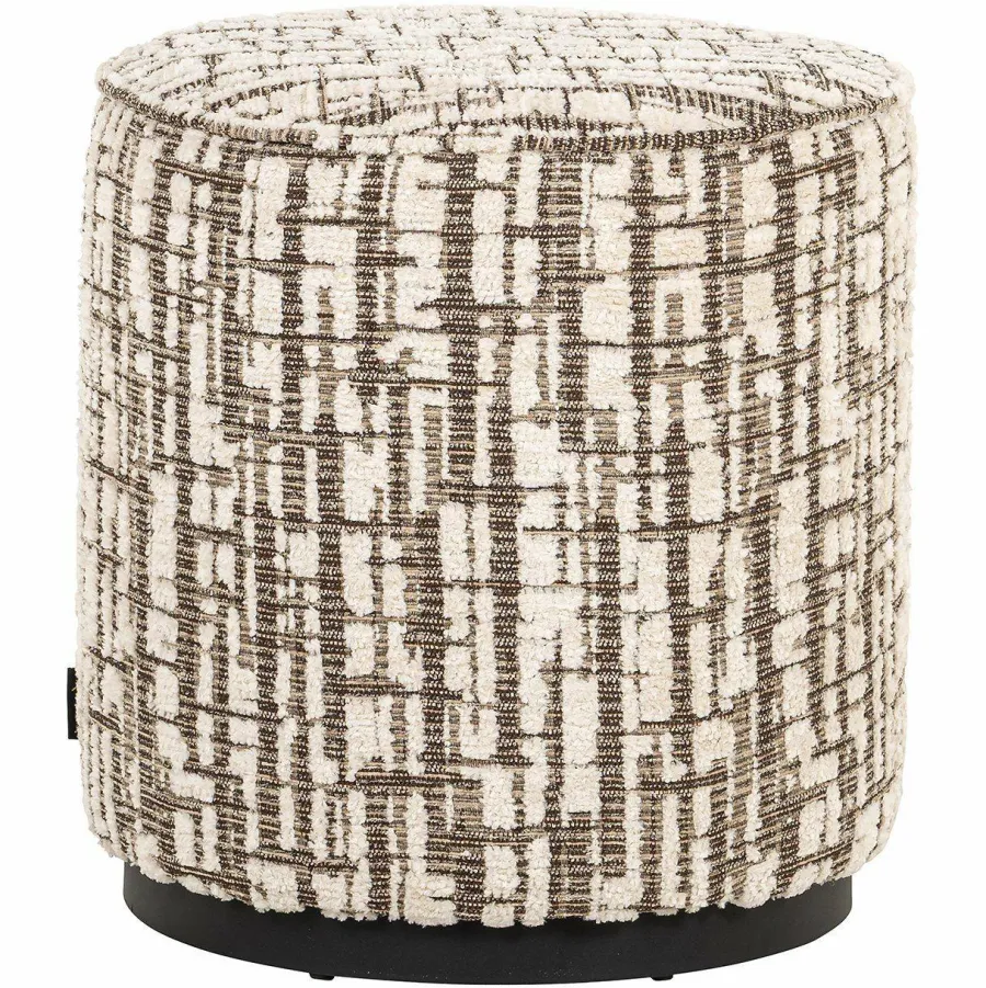 Richmond Interiors Poef Lexie 45Ø cream dalia 11 New