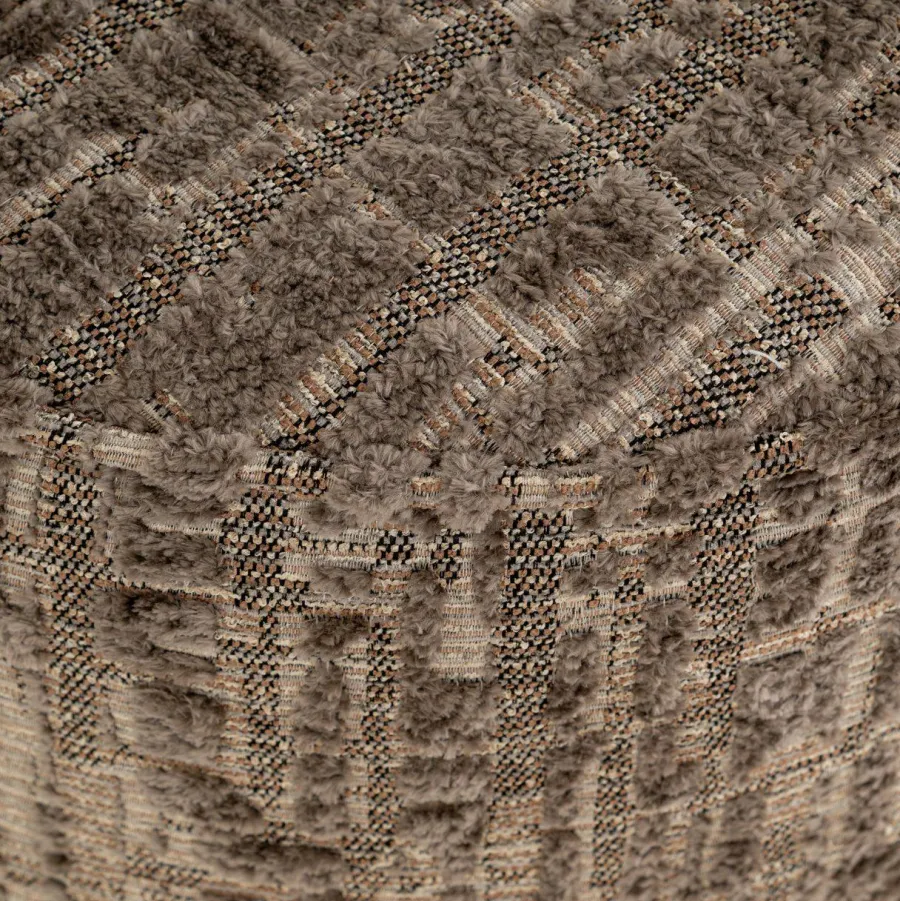 Richmond Interiors Poef & Voetenbank Lexie greige 45Ø Hot