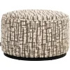 Richmond Interiors Poef Lexie 70Ø cream dalia 11 Hot