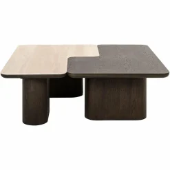 Richmond Interiors Salontafel Nando set van 2 Bruin Clearance