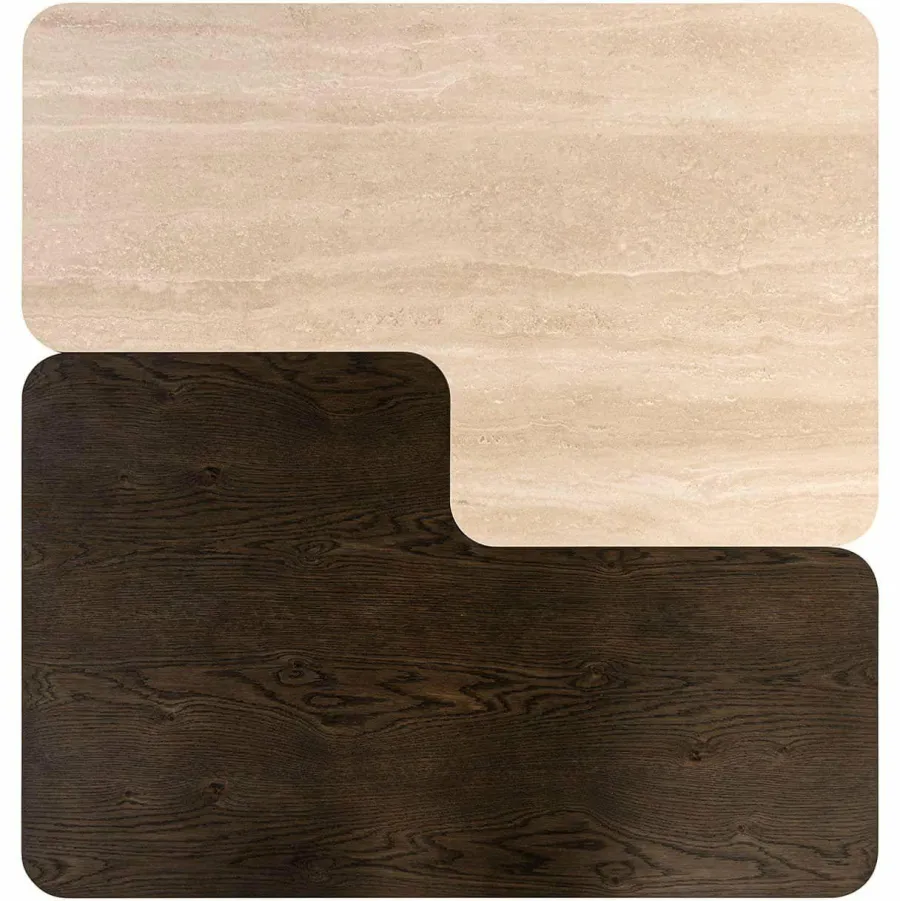 Richmond Interiors Salontafel Nando set van 2 Bruin Clearance