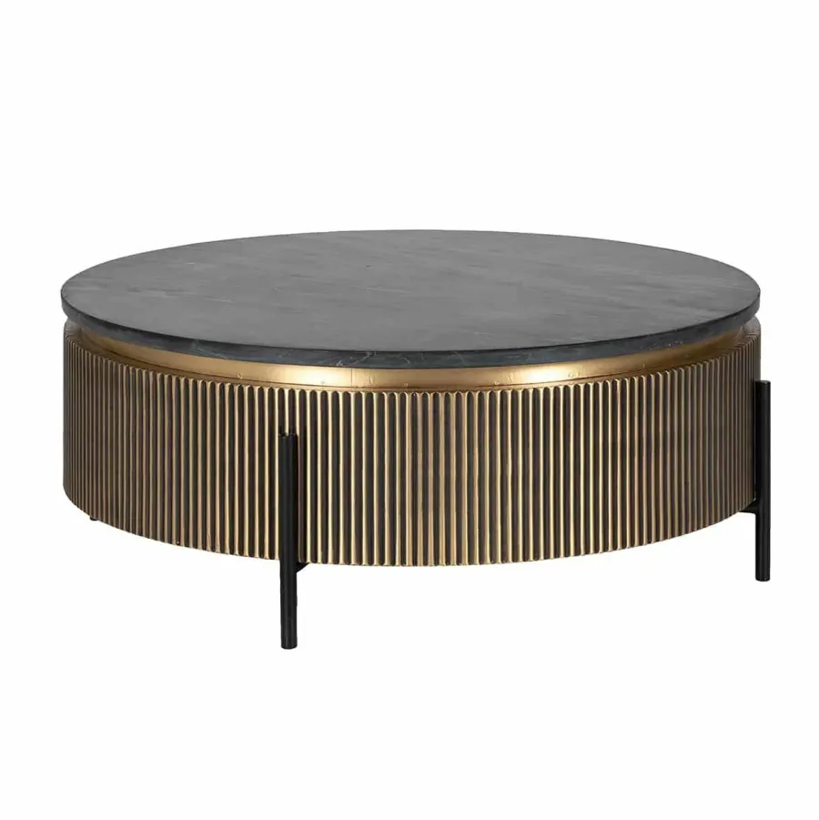 Richmond Interiors Salontafel Ironville 90Ø (Gold)