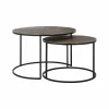 Richmond Interiors Salontafel Arsenio set van 2 (Brushed Gold) Sale