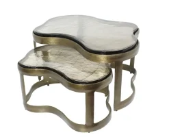 Richmond Interiors Salontafel Fairfield brass antique (Set of 2)