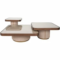 Richmond Interiors Salontafel Willox brown including glass (Set of 2)