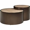 Richmond Interiors Salontafel Ronson set van 2 beige Outlet