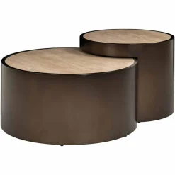 Richmond Interiors Salontafel Ronson set van 2 beige Outlet