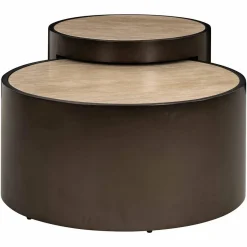 Richmond Interiors Salontafel Ronson set van 2 beige Outlet