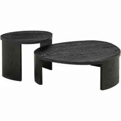 Richmond Interiors Salontafel Navarino set van 2 Dark coffee Discount