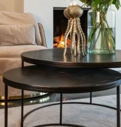 Richmond Interiors Salontafel bolder set van 2 aluminium New