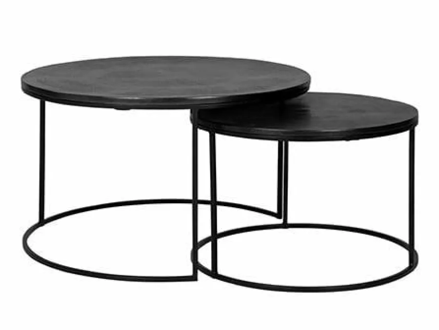 Richmond Interiors Salontafel bolder set van 2 aluminium New