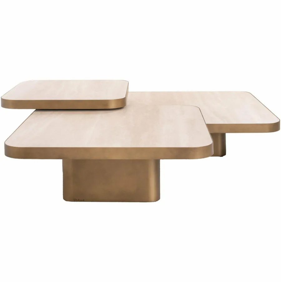Richmond Interiors Salontafel Cumulus beige (Set van 3) Outlet