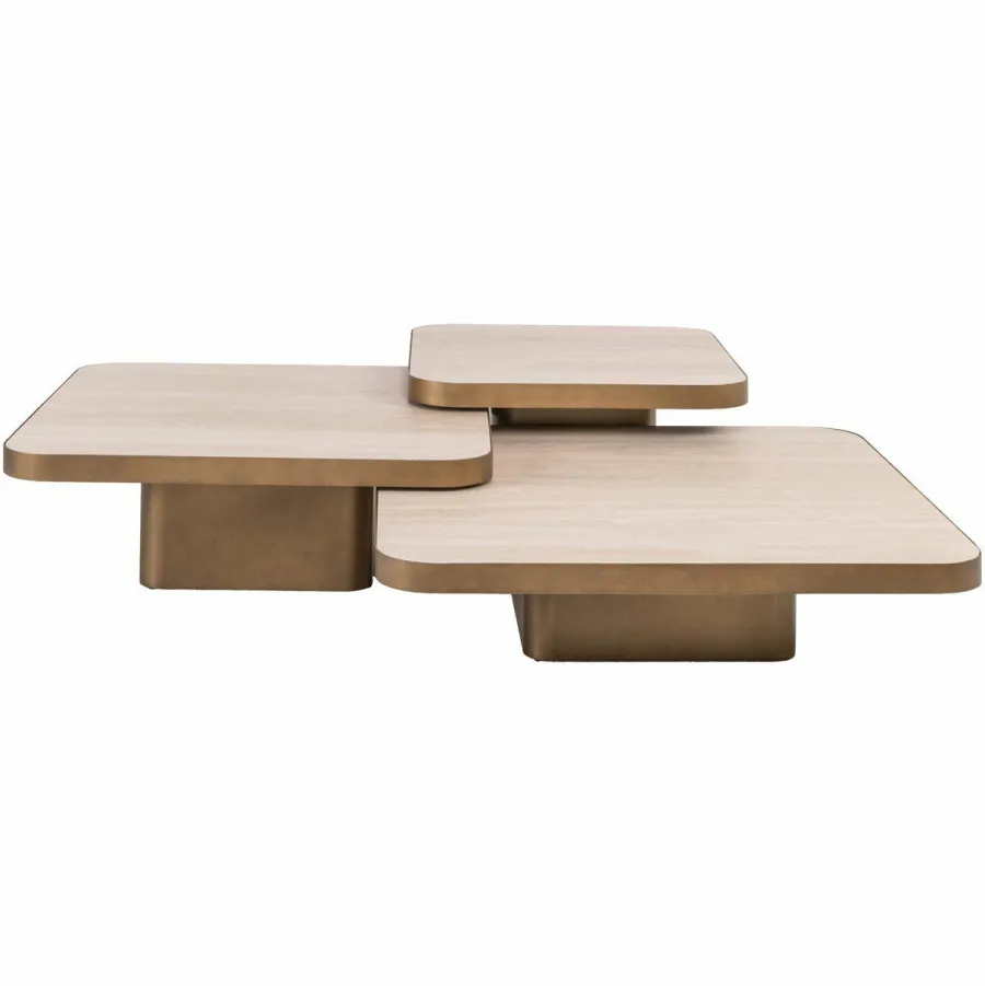 Richmond Interiors Salontafel Cumulus beige (Set van 3) Outlet