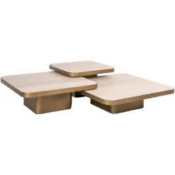 Richmond Interiors Salontafel Cumulus beige (Set van 3) Outlet