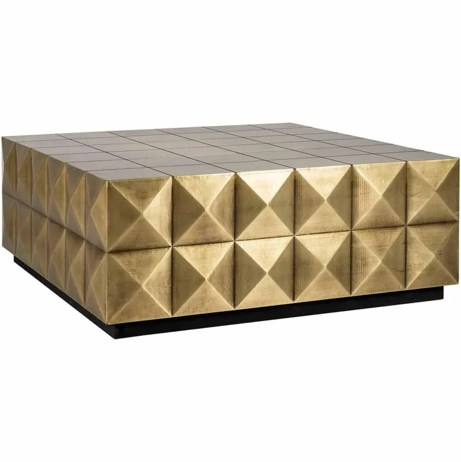 Richmond Interiors Salontafel Collada incl. glasplaat (Brushed Gold)