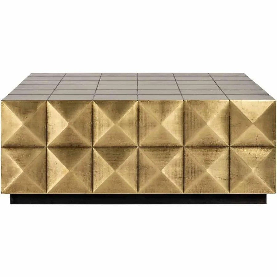Richmond Interiors Salontafel Collada incl. glasplaat (Brushed Gold)