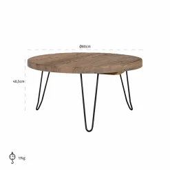 Richmond Interiors Salontafel Preston 8o cm New