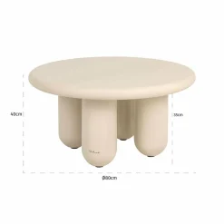 Richmond Interiors Salontafel Calma 80Ø Beige Hot