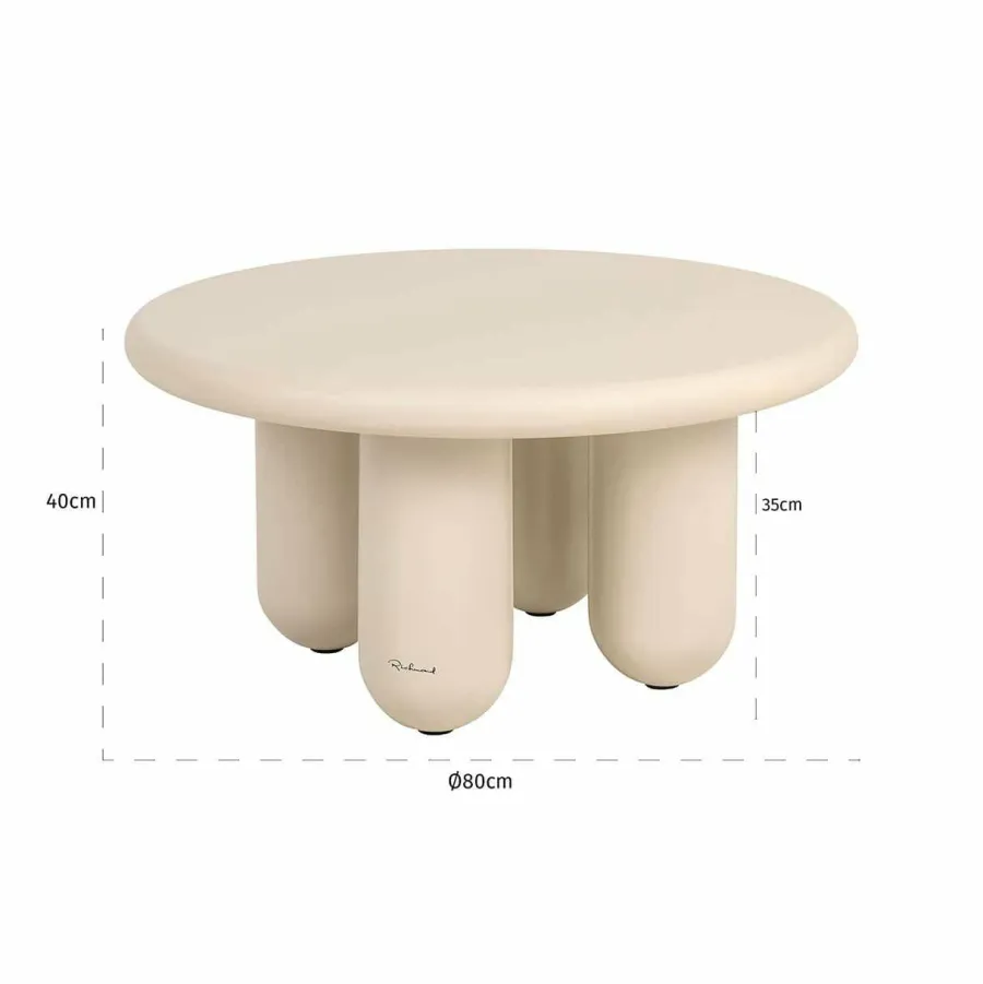Richmond Interiors Salontafel Calma 80Ø Beige Hot